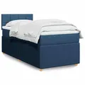 Produktbild: Boxspringbett mit Matratze Blau 90x190 cm Stoff