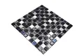 Produktbild: Mosani Wandfliese Selbstklebende Glasmosaik Edelstahl Mosaikfliesen glänzend, Dekorativer DIY Wandverblender