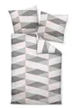 Produktbild: Janine Bettwäsche J.D. 87014 01 Rosa Taupe Grau, Mako-Satin, 2 teilig, Rauten, Dreiecke, Geometrie