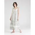 Produktbild: Vero Moda Sommerkleid Dicthe (1-tlg) Volant grün|weiß XS (34)