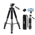 Produktbild: Rollei Compact Traveler Star S4, 188cm Kamera Stativ Leicht Kompakt aus Aluminium Fotostativ mit Kugelkopf für DSLR Dreibeinstativ für Smartphone mit Handyhalterung, Kamerastativ-Camera-Tripod