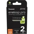 Produktbild: Panasonic - 2x eneloop pro Mignon Akku BK-3HCDE/2BE Ni-MH 1,2V / 2500mAh