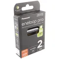 Produktbild: Panasonic eneloop pro, vorgeladen, Retail Blister 2-Pack BK-3HCDE/2BE Akku NiMH, Mignon, AA, HR06, 1.2V und 2500mAh