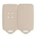 Produktbild: kwmobile Autoschlüssel Hülle kompatibel mit Renault 4-Tasten Smartkey Autoschlüssel (nur Keyless Go) - Silikon Schutzhülle Schlüsselhülle Cover in Creme