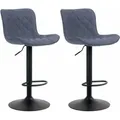 Produktbild: 2er Set Barhocker Emma blau Stoff