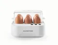 Produktbild: GOURMETmaxx Sprechender Eierkocher für 6 Eier | Design Egg Cooker mit Eierstecher, Messbecher & Sprachausgabe | 3 Härtegrade für perfekt gekochte Eier | Leichte Reinigung & einfache Handhabung