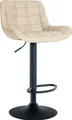 Produktbild: CLP Barhocker Tover 360° drehbar und in der Höhe verstellbar,creme Kunstleder