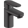 Produktbild: hansgrohe Waschtischarmatur Vernis Blend 70, schwarz matt, 12,6 cm hoch, aus Messing, mit Ablaufgarnitur und Zugstange