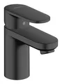 Produktbild: Hansgrohe Vernis Blend Einhebel-Waschtischmischer 70 mit Zugstangen-Ablaufgarnitur Ausladung 89 mm - Mattschwarz - 71550670