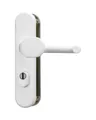 Produktbild: ABUS Türgriff KLZS714 FarbeOberfläche: Weiß|Garniturart: Wechselgarnitur (Griffplatte/Griff)|Schild/Rosette: :Langschild (rund)