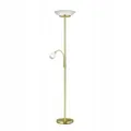 Produktbild: 3-flg Floor Lamp Brass, 180cm, E27, White Glass