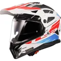 Produktbild: LS2 MX702 Pioneer II Namib weiss blau rot Adventure-Endurohelm  Gr. 3XL