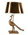 Produktbild: Tischleuchte Pfau Gold Nachttischlampe Leuchte Vogelfigur Dekolampe 72cm cw241 Palazzo Exklusiv