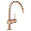 Produktbild: Grohe Spültisch-Einhebelmischer Minta warm ss geb., schwenkb. Rohrausl, C-Ausl