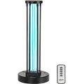 Produktbild: VEVOR ultraviolettes Licht 1 Stk. 36 W Ultraviolettlampe mit Ozonreiniger, UVO-Lampe mit 30/60/120 Minuten 3-Gang-Timer & Fernbedienung, für Wohnzimmer Schlafzimmer Hotel Schule Schwarz