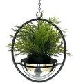 Produktbild: DanDiBo Blumenampel, Schwarz, Metall, 15x7.5x15 cm, Wohnzimmer, Wohnzimmertische, Blumenständer