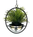Produktbild: DanDiBo Blumenampel Innen Metall Wand Hängepflanzen 43-78 cm mit Topf Silber