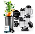 Produktbild: GOURMETmaxx Standmixer Mixer Mr. Magic 19-tlg. 400W anthrazit/schwarz, 400 W, inkl. Zubehör-Set L rot Speisen Smoothies Getränke 4 Mixbecher To-Go