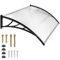 Produktbild: tectake Vordach, Transparent, Kunststoff, Formgebogen, 150x0.5x93 cm, Sonnen- & Sichtschutz, Sichtschutz Garten, Markisen