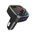 Produktbild: Maxtrack MT1L Bluetooth FM Transmitter Auto, Bluetooth Adapter Transmitter für Auto Radio, Freisprecheinrichtung mit 2 USB Ports, Unterstützt Micro SD, USB-Sticks, Siri Funktion, Schnellladefunktion
