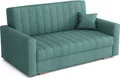 Produktbild: Schlafsofa klein Zanzibar I Sofa 3 Sitzer 153 cm Breit I Sofa mit Schlaffunktion I Schlafsofa mit Bettkasten I Couch mit Schlaffunktion Klein Mint