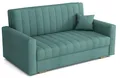 Produktbild: MEBLE-LUX Schlafsofa klein Zanzibar I Sofa 3 Sitzer 153 cm Breit I Sofa mit Schlaffunktion I Schlafsofa mit Bettkasten I Couch mit Schlaffunktion Klein Mint