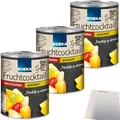 Produktbild: Edeka 5-Fruchtcocktail große Stücke gezuckert 3er Pack (3x225g Dose) + usy Block