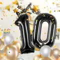 Produktbild: Zahlen luftballon 10 jahre | Schwarz Folienballon-40