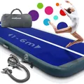 Produktbild: VENDOMNIA Airtrack Matte, 10/20cm hohe aufblasbare Gymnastikmatte in Länge 1/2/3/4/5/6/7/8 m, mit elektrischer Pumpe & Tasche, Tumbling Matte, Turnmatte, Trainingsmatte, Fitnessmatte, Sportmatte,Yoga