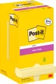 Produktbild: Post It Super Sticky Post-it 654-SSCY-P8+4, 8 Blöcke, 90 Blatt je Block, je 76 x 76 mm, PEFC-zertifiziert, cellophanfrei verpackt, gelb + 4 Blöcke gratis 660864
