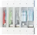 Produktbild: Großer modularer Kleiderschrank geräumiger weißer Schrank mit 25 Modulen XXL