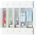 Produktbild: Rebiko Großer modularer Kleiderschrank geräumiger weißer Schrank mit 25 Modulen XXL - Weiß