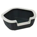 Produktbild: Ferplast Ecktoilette für Katzen schwarz 57,5x51,5x22cm Hygienisch abnehmbar OVP