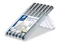 Produktbild: STAEDTLER Pigment Liner 308 Fineliner 0.05 + 0.1 + 0.3 + 0.5 + 0.8 mm Schwarz 308 SB6P