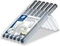 Produktbild: STAEDTLER Fineliner STAEDTLER Pigmentliner, schwarz, 4+2 GRATIS Etui