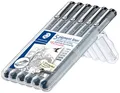 Produktbild: Staedtler pigment liner 5+1 Set 308 SB6P Fineliner Schwarz 0.05 mm, 0.1 mm, 0.2 mm, 0.3 mm, 0.5 mm, 0.8mm 6St.