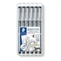 Produktbild: STAEDTLER Fineliner pigment liner, schwarz, Set mit 6 Linienbreiten, Promotion