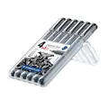 Produktbild: STAEDTLER Folienstifte Fineliner Lumocolor Etui schwarz 6-tlg sortiert 308 SB6P