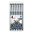Produktbild: STAEDTLER pigment liner 308 Fineliner schwarz 0,05 + 0,1 + 0,3 + 0,5 + 0,8...