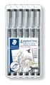 Produktbild: Fineliner pigment liner schwarz Set mit 6 Linienbreiten Promotion 4 + 2 grati...