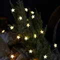Produktbild: Lights4fun 50er LED Micro Sternen Lichterkette außen mit Timer warmweiß batteriebetrieben Weihnachten Advent Christfest Weihnachtsbeleuchtung Dekoration Innen