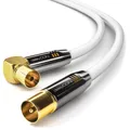 Produktbild: deleyCON HDTV TV Antennen Kabel 2m - 1x 90° gewinkelt 2m Stecker zu Buchse