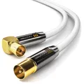 Produktbild: deleyCON HDTV TV Antennen Kabel 2m - 1x 90° gewinkelt 2m Stecker zu Buchse