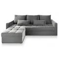 Produktbild: Masseno Ecksofa, Hellgrau, Textil, 3-Sitzer, L-Form,L-Form, 220x140 cm, Wohnzimmer, Sofas & Couches, Wohnlandschaften, Ecksofas
