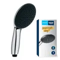 Produktbild: GROHE Vitalio 110, Duschkopf wassersparend, 8l pro Min (Handbrause 1 Strahlart, Universalanschluss, Silikonring schützt Duschbrause bei Stürzen), rund, chrom, 27940001