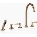 Produktbild: Dornbracht VAIA Wannen-Fünflochbatterie, Wannenrandmontage, automatische Umstellung, Hebelgriff, Ausladung 220mm, 27522819-42, Farbe: Bronze gebürstet