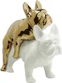 Produktbild: Kare Design Deko Figur Love Dogs Gold/Weiß, Deko Figur, Hundemotiv, Porzellan, Accessoire, Wohnzimmer, Deko für Regale oder Sideboards, Deko Skulptur, Dekoration, 17x11x20 cm (H/B/T)