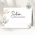 Produktbild: 50 Tischkarten für deine Hochzeit | Eukalyptus gold - Premium Platzkarte 