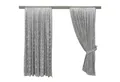 Produktbild: Gardinen by Justyna Vorhang Hell Grau 2er Seitenschals Set, Kräuselband, transparent, Fertiggardine,Hochwertigegardine,Turkischegardine,Vohänge