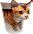 Produktbild: Katzen Tasse Katze Becher mit Katzenmotiv Tier Keramik Tasse als geschenk für